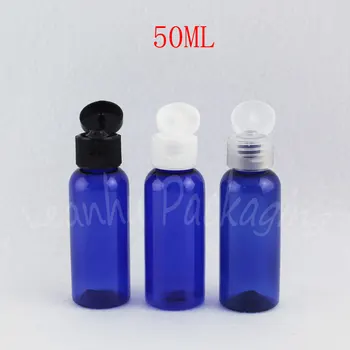 50ML Zilā Apaļā Pleca Plastmasas Pudeles , 50CC Noderīgu Grims Sub-pudelēs , Šampūns / Losjons Ceļojumu Iepakojuma Pudeles 0