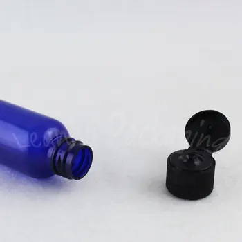 50ML Zilā Apaļā Pleca Plastmasas Pudeles , 50CC Noderīgu Grims Sub-pudelēs , Šampūns / Losjons Ceļojumu Iepakojuma Pudeles 2