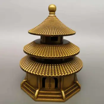 Ķīnas tīra misiņa templis debesīs imperial palace Vīraks degļu statuja