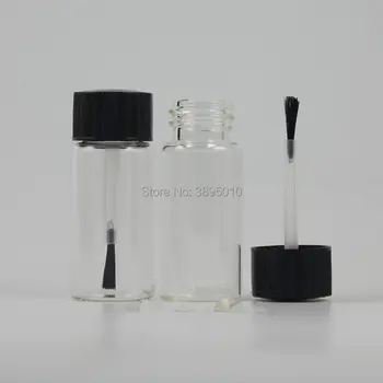 10ml Tukšs skaidrs, dzintara Nagu lakas Pudele &Mazu Suku Nail Art Container Stikla Nagu Eļļas Pudeles F1081