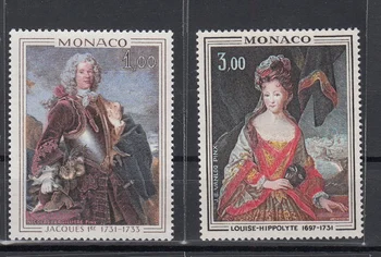 2gab/Set Jaunu Monako Pasta Zīmogs 1972 Royal Glezna 6 Gravēšana Zīmogi MNH