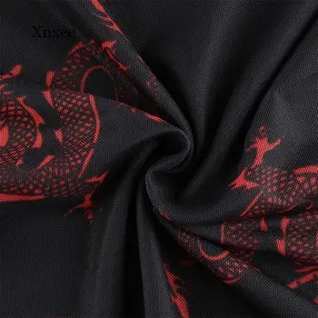 Black Dragon Drukāt Acs Sexy Kultūraugu Top Melnās Backless Bez Piedurknēm Cami Spageti Siksnas Topi, T-Veida Sieviešu Vasaras Apģērbu Streetwear 5