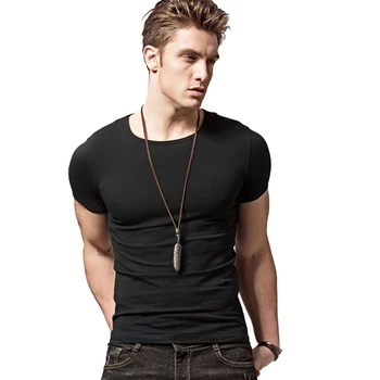 Vīriešu apaļu kakla īsām piedurknēm kokvilnas T-krekls, vienkrāsainu apģērbu, jaunu 2022