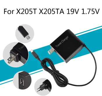 Kvalitātes 19V 1.75 A 33W AC Adapteris Latpop Barošanas Kabelis ar Kontaktdakšu Sienas Lādētāju ASUS EeeBook X205T X205TA (AU ES, ASV vai UK Plug)