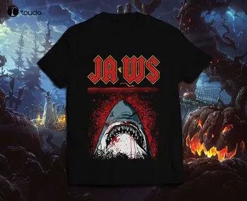 Haizivs Žokļi Stils Halloween Murgs Rāpojošs Šausmu Biedējošu T Krekls Vintage T Krekli Pasūtījuma Aldult Pusaudžu Unisex T-Veida Krekls