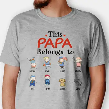 Kokvilnas Grafiskais T Krekli Izdrukāt Šo Pieder Custom Tee Personalizētu Krekls Dāvana Vecvecākiem Tēva Diena dāvanu