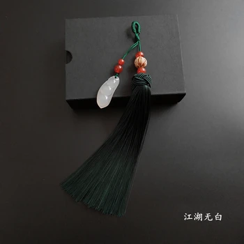 retro teātra dabas fringed kleita atloks poga nospiesta Han Ķīniešu apģērba piederumi broša kulons apkakles pogas