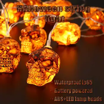 150cm 10LED Halloween LED String Gaismas Portatīvo Skeleti Gaismas Mājās Bārs Halloween Puse Dekori Piegādes 2022