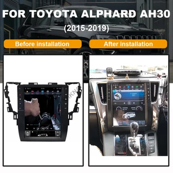 Auto GPS Navigāciju-TOYOTA Alphard AH30 2015-2019 Android DVD atskaņotāju auto radio multimediju atskaņotājs atbalsta carplay