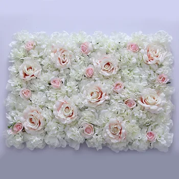 40X60cm Mākslīgā Zīda Ziedu Sienas Panelis Balts Ziedi Hydrangea Kāzu Dekorēšana, Kāzu Puse Fona Dekors 12pcs/daudz
