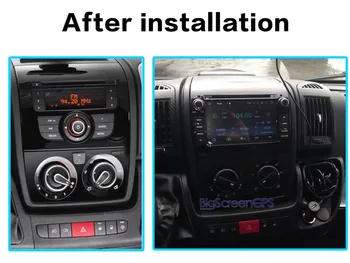Android 10.0 Auto DVD Stereo Multimediju Par Fiat Ducato 2011. - 2015. gadam CITROEN Jumper PEUGEOT Boxe Radio, GPS Navi Stereo Audio Freemap