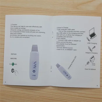 dušas tīrīšanas līdzeklis masāža, ādas kopšanas tīrīšanas līdzeklis poru tīrīšanai pinnes noņemšanas ādas kopšanas līdzeklis Ultraskaņas 4
