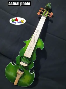 skaists modelis 4/4 5 stīgas elektriskās vijoles +Akustiskā vijole #7513