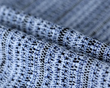 Zilā un baltā austie kokvilnas audumi, rudens un ziemas aušanas uzvalks modes kokvilnas audumu vairumtirdzniecība augstas kvalitātes kokvilnas audums 1
