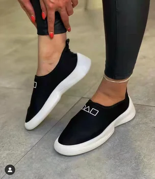 2022 Jaunu Auduma kurpes Sieviešu acu kurpes Dzīvoklis gadījuma sporta kurpes Sieviešu anti-skid ērti vienotā kurpes ar Augstu elastības apavi