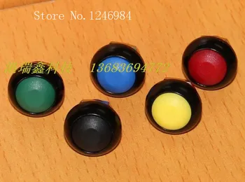 [SA]M12 ūdensizturīgs slēdzis reset pogu Taivāna Deli Wei PAS6 melnā metāla malu kārta melno pogu lock-bezmaksas--20pcs/daudz 2