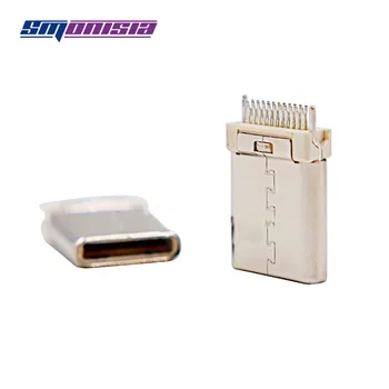 20pcs 10.7 Īss Saplāksnis tipa USB Vīrietis Ligzda 3.1 C Tipa USB Savienotājs, Iespraudiet ar Vienu Fiksētu Kājām
