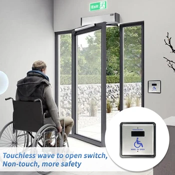 Olīds Touchless Roku Sensora Slēdzis Viļņu, lai Atvērtu Durvis Darbs ar Automātisko Durvju Atvērēju