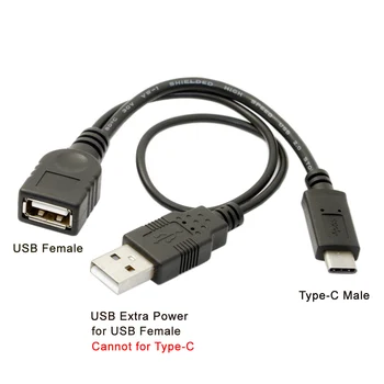 Cablecc USB 2.0 Sieviešu Tips-C USB 3.1 USB-C OTG Datu Strāvas Kabeli, lai Tālruni, Tabletes Klēpja top Mac book Pro Cietais Disks