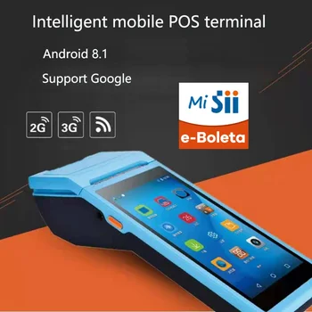 Rokas POS PDA Gala Android 8.1 Ar 58mm Bluetooth Siltuma Saņemšanas Printeri 3G WiFi Mobilo Sii App，e-boleta，Loyverse