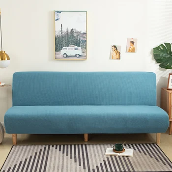 cietā Žakarda izvelkamais dīvāns gulta vāks dzīvojamā istaba armless dīvāns attiecas elastīgi spandex materiāla mīksto slipcovers