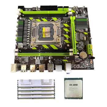 X79 X79G Mātesplati Ar E5 2640 CPU+4X4GB DDR3 RAM+SATA Kabeli LGA2011 M. 2 8 USB SATA3.0 Xeon E5 Core I7 CPU