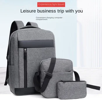 Jaunā skolēnu skolas somu Oxford auduma mugursoma sieviešu ceļojumu pārgājienu brīvā laika pavadīšanas trīs gabals skolas soma meitene pusaudzis, laptop backpack