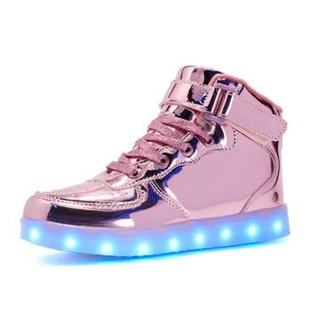 Silts kā mājas 2018 Jaunu 25-39 USB Lādētāju Kvēlojošs Čības Led Apgaismojums Bērniem Kurpes Zēniem, Meitenēm, izgaismotas Gaismas Sneaker