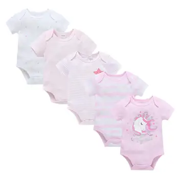 Jaundzimušo Puiku Drēbes noteikts Vasaras Baby Toddler Meitene Bodysuit Nosaka Gadījuma 5gab Jaundzimušo, Zīdaiņu Apģērbs Apģērbs Unisex Ropa Bebe De 2