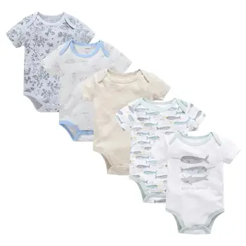 Jaundzimušo Puiku Drēbes noteikts Vasaras Baby Toddler Meitene Bodysuit Nosaka Gadījuma 5gab Jaundzimušo, Zīdaiņu Apģērbs Apģērbs Unisex Ropa Bebe De 4