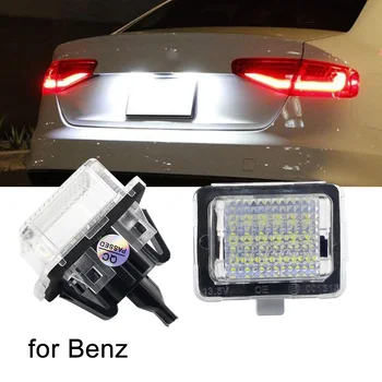 2gab Led Auto numura zīmju Apgaismojuma Aizmugures Skaits Lukturi Canbus Nav Kļūdas Par Mercedes Benz E-Class W204 5D W212 C207 C216 W221 S212