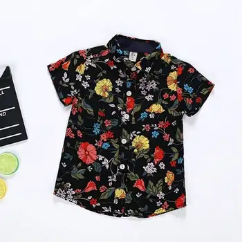 Mīksts un Colorfast Bērnu Apģērbu korejas Drukāt Krekli Vidējo un Mazo Bērnu Drēbes Zēniem Vasaras Topi