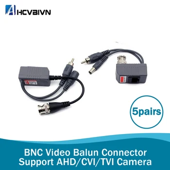 Karstā UTP CCTV BNC video Balun enerģijas Pasīva Balun Rj45,POE Power Video, Audio 3 in 1 Transceivers CCTV rezerves daļu bezmaksas piegāde