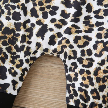 New Baby Meitene Drēbes, Bērnu, Zīdaiņu Kombinezonus Baby Girl Leopard Romper bez Piedurknēm Jumpsuit Tērpiem Vasaras Toddler Apģērbu 0-24M 4