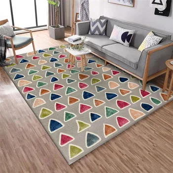 Mūsdienu Minimālisma Krāsu Neregulāra Trijstūra Akmens Pelēks Virtuve Dzīvojamā Istaba Guļamistaba Gultas Paklāju MatCustom Izmēra