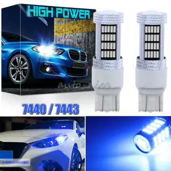 2gab Ultra Blue High Power 92-Smd Led Spuldzes Fit Fiat 500 Dienas Gaismas lukturi
