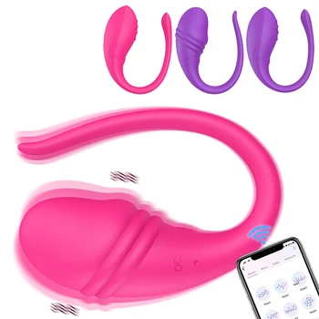 Tālvadības pults Maksts Olu App Bluetooth Vibratori Lēkt Olu Sievietes Klitora Stimulators Maksts G-spot Massager Seksa Rotaļlieta, paredzēta sievietēm