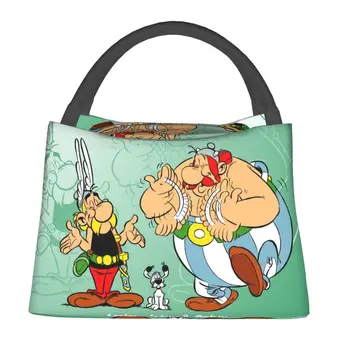 Asterix Un Obelix, Piedzīvojumu Komiksu Izolētas Pusdienas Somas Sievietēm Dogmatix Vēsāks Siltuma Pusdienas Tote Pludmales Kempings Ceļojumu