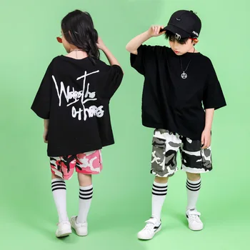 Modes Bērni Puse Liecina, Meitenes Zēni Balles Hip Hop Deju Apģērbs Bērniem, Džeza Deju Tērpi T Krekls Topi Jogger Bikses Valkāt