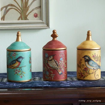 Vintage Keramikas Virtuves Kannu Burkas Uzglabāšanas Pudeles Retro Tējas Konfektes Skārda Cukura Pot Organizators Krāsotas Uzglabāšanas Jar Kannas Cooking