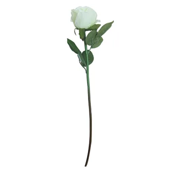1PC Baltās Rozes Mākslīgie Ziedi Filiāle DIY Zīda Viltus Ziedu Valentīna diena Dāvanu 5