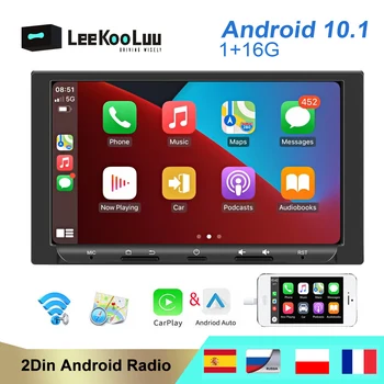 LeeKooLuu Auto Stereo 2 Din Auto Radio Android Multimediju Atskaņotājs, GPS NAVI, WiFi, Bluetooth Carplay par Volkswagen, Ford, Toyota Kia