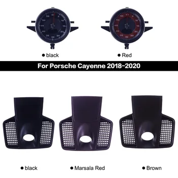 Automašīnas Paneļa Centrā Pulkstenis, Hronometrs Kompass Cover Panel Kit Priekš Porsche Cayenne 2018 2019 2020 Laika Skaitītāja Pulkstenis Accessional