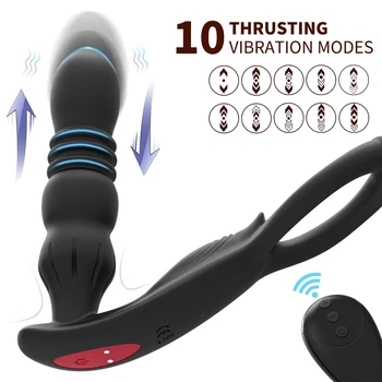Anālais G-spot vibrators ar bezvadu tālvadības seksa rotaļlietu sieviešu hip anālais vibrators ar prostatas massager vīriešu hip plug