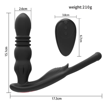 Anālais G-spot vibrators ar bezvadu tālvadības seksa rotaļlietu sieviešu hip anālais vibrators ar prostatas massager vīriešu hip plug 1