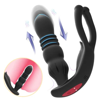Anālais G-spot vibrators ar bezvadu tālvadības seksa rotaļlietu sieviešu hip anālais vibrators ar prostatas massager vīriešu hip plug 4