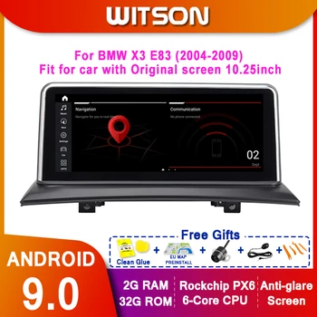WITSON Android 10 8-core Touch Monitoru, Auto Audio Sistēmu Multivides BMW X3 E83 (2004-2009) 4GB 64GB