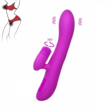 Pieaugušo Rotaļlietas Klitora Stimulācijas Vibrators, Dildo Silikona Seksa Rotaļlietām G spot Maksts Massager Roating Vibrācijas Masturbator Sievietēm