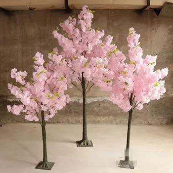 1,8 M Un 1,5 M Augstumā Mākslīgā Ķiršu Ziedi Koka Imitācijas Persiku Koki, Kas Vēlas, Lai Mājās Rotājumu Āra Dārza Rotājumi