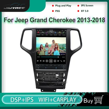 PX6 Vertikāla Ekrāna Android Auto Radio Jeep Grand Cherokee 2013-2018 GPS Navigācijas Auto Multimēdiju Atskaņotāju, Auto Stereo Audio